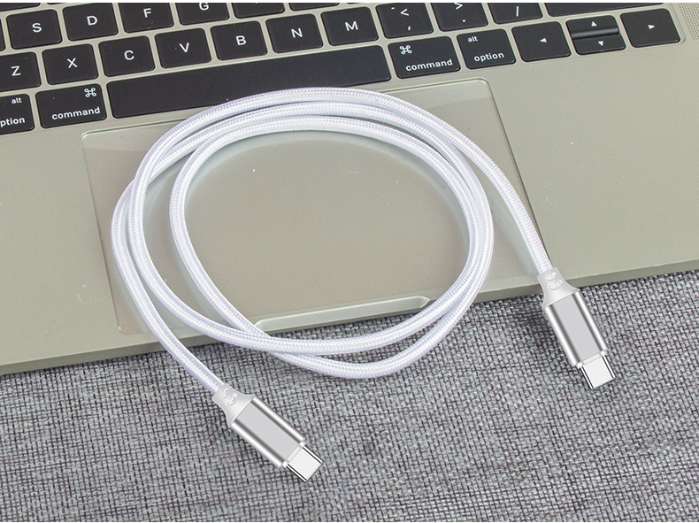 c对c双头type-c数据线pd快充线100瓦5a编织线笔记本ipadpro充电线