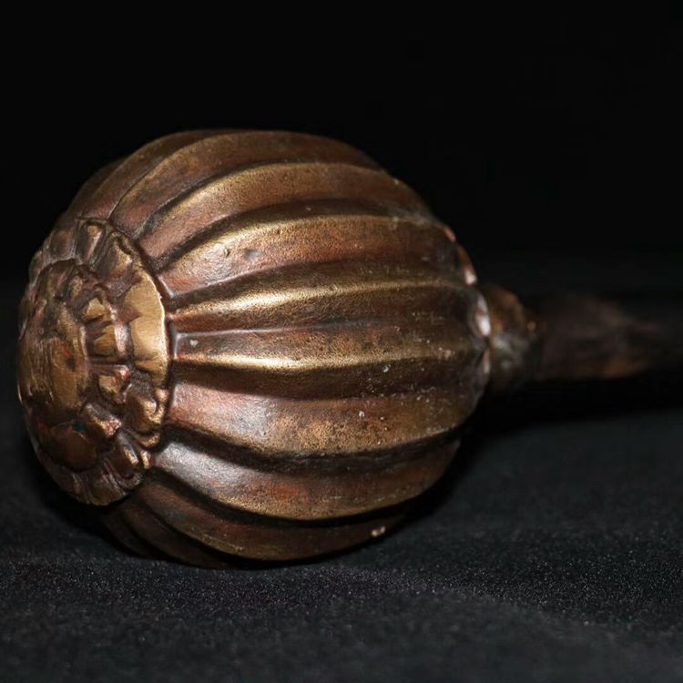 仿古做旧铜器珍藏十八般兵器纯铜南瓜锤 流星锤摆件古玩工艺品