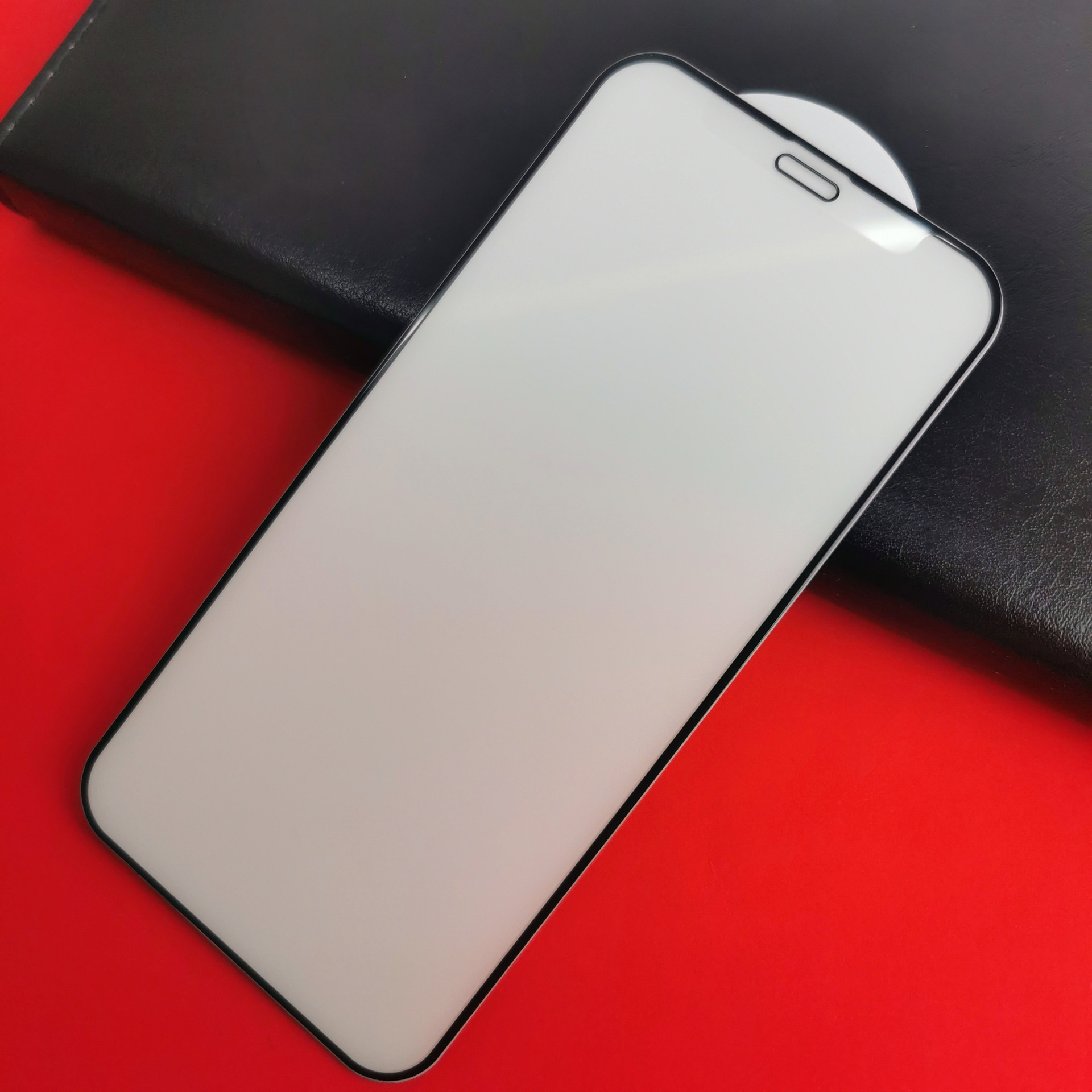 适用iphone12promax满版蚀刻磨砂钢化膜全覆盖雾面亮边保护膜