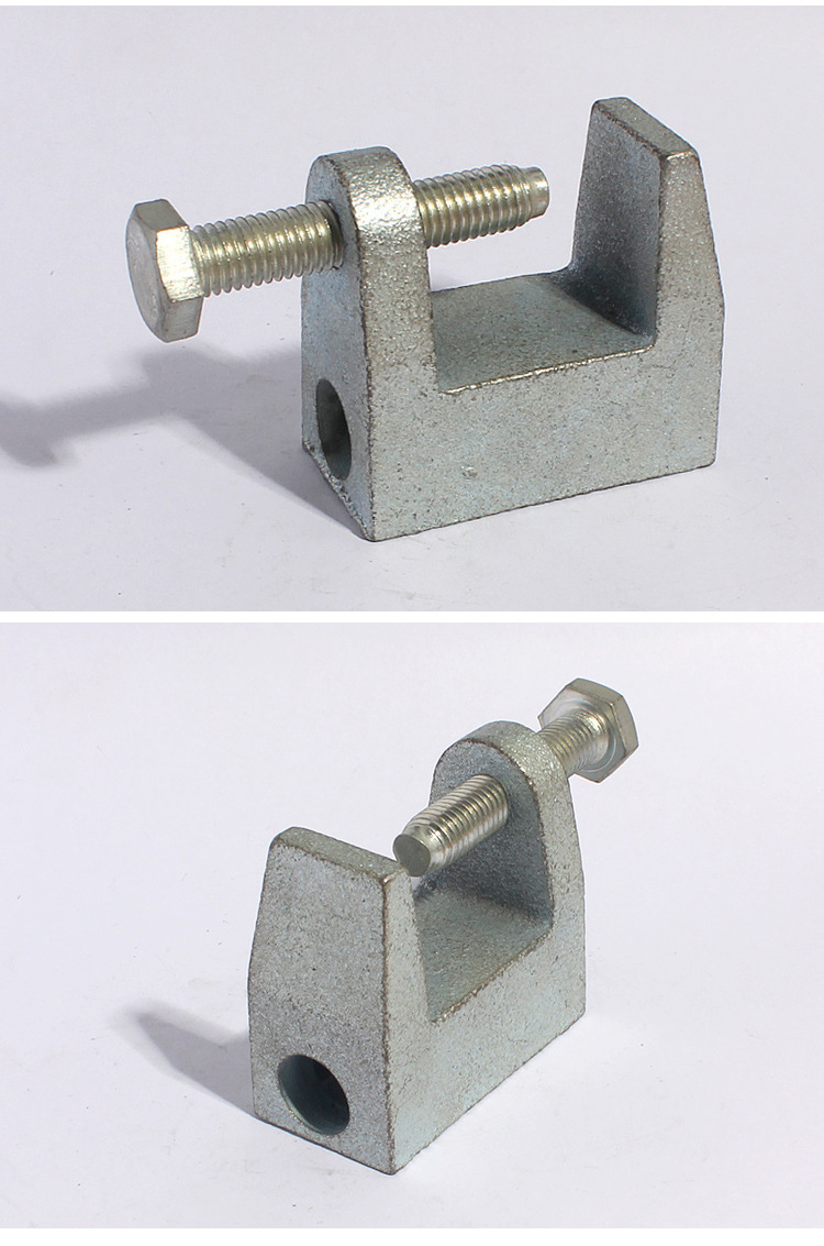 铸铁老虎卡老虎牙 方形虎口夹 c型钢配件 c型钢吊件工字钢管卡