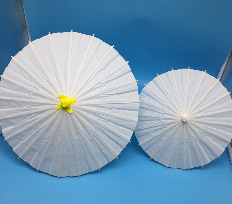 白色纸伞儿童diy手工材料空白油纸伞 绘画纸伞空白纸伞厂家直销