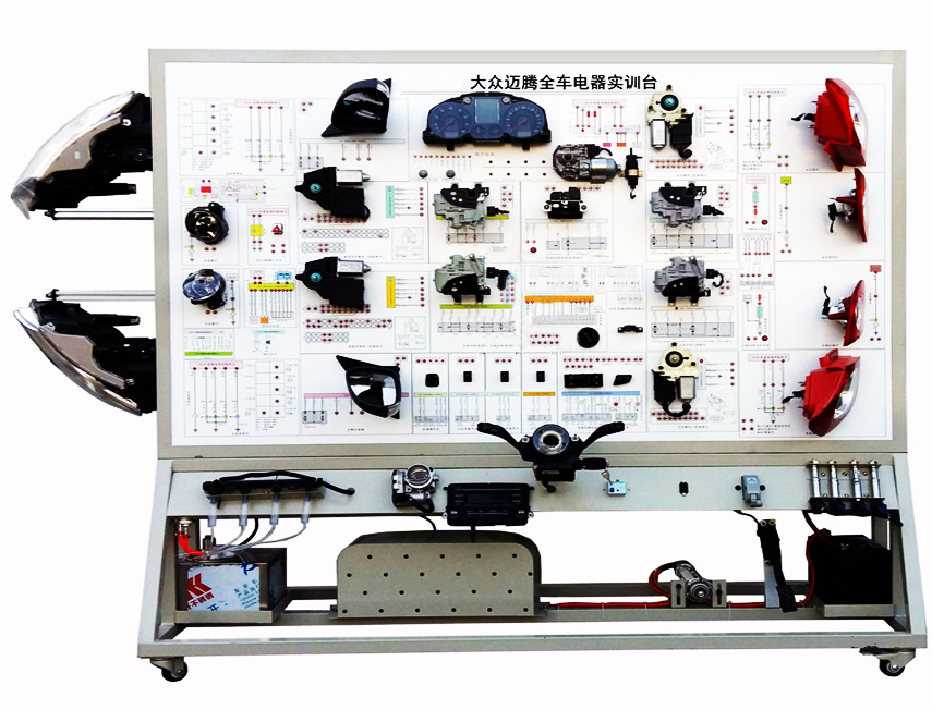 汽车整车电气系统实训考核装置透明汽车模型汽车实训台发动机实训