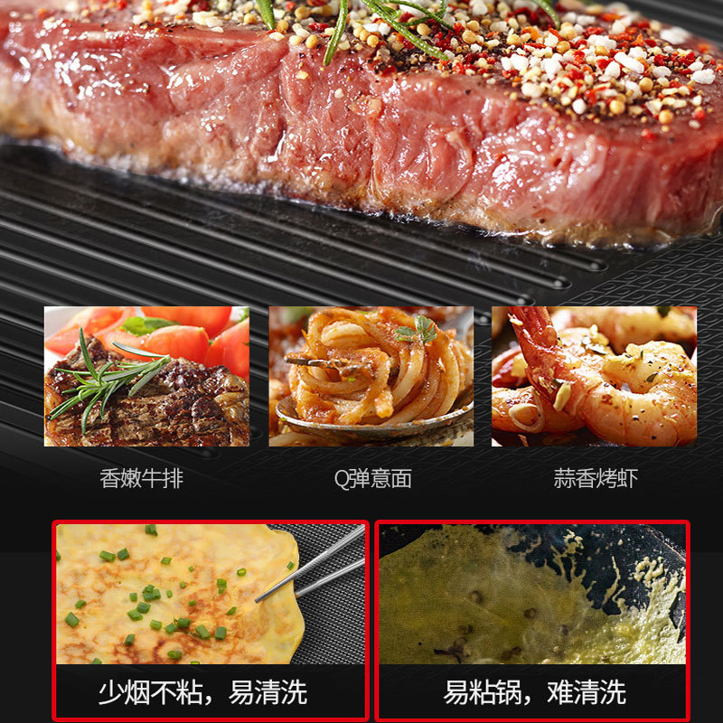 Korean-Style Multifunctional Electric Hotplate Household Square Smoke-Free Barbecue Plate Electric Heating Flat Baking Pan Agent to Join