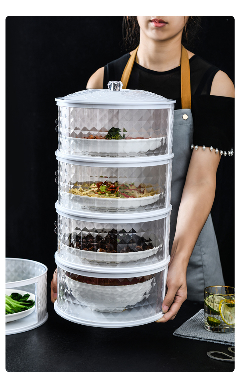 多层防苍蝇菜罩家用防尘保温食物罩保鲜饭菜罩盖可拆洗剩菜剩饭罩