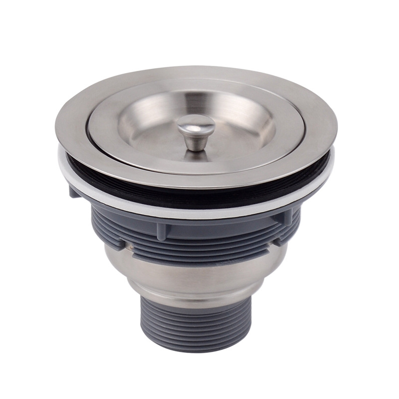 跨境304不锈钢下水头水槽洗菜盆提篮下水头 下水器 单双槽用