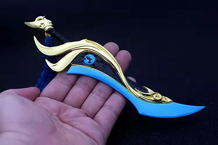 游戏周边凯神兽皮肤青龙志武器刀金属未开刃模型摆件玩具