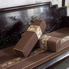 轻奢舒适中国风家具坐垫提花立体感转角沙发床榻冬季保暖落手枕新