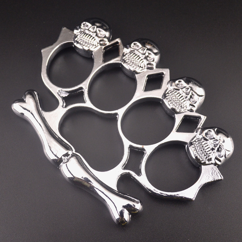 大号虎指虎拳套指环铁四指加厚大鬼头手扣拳扣合法防身武器手撑子