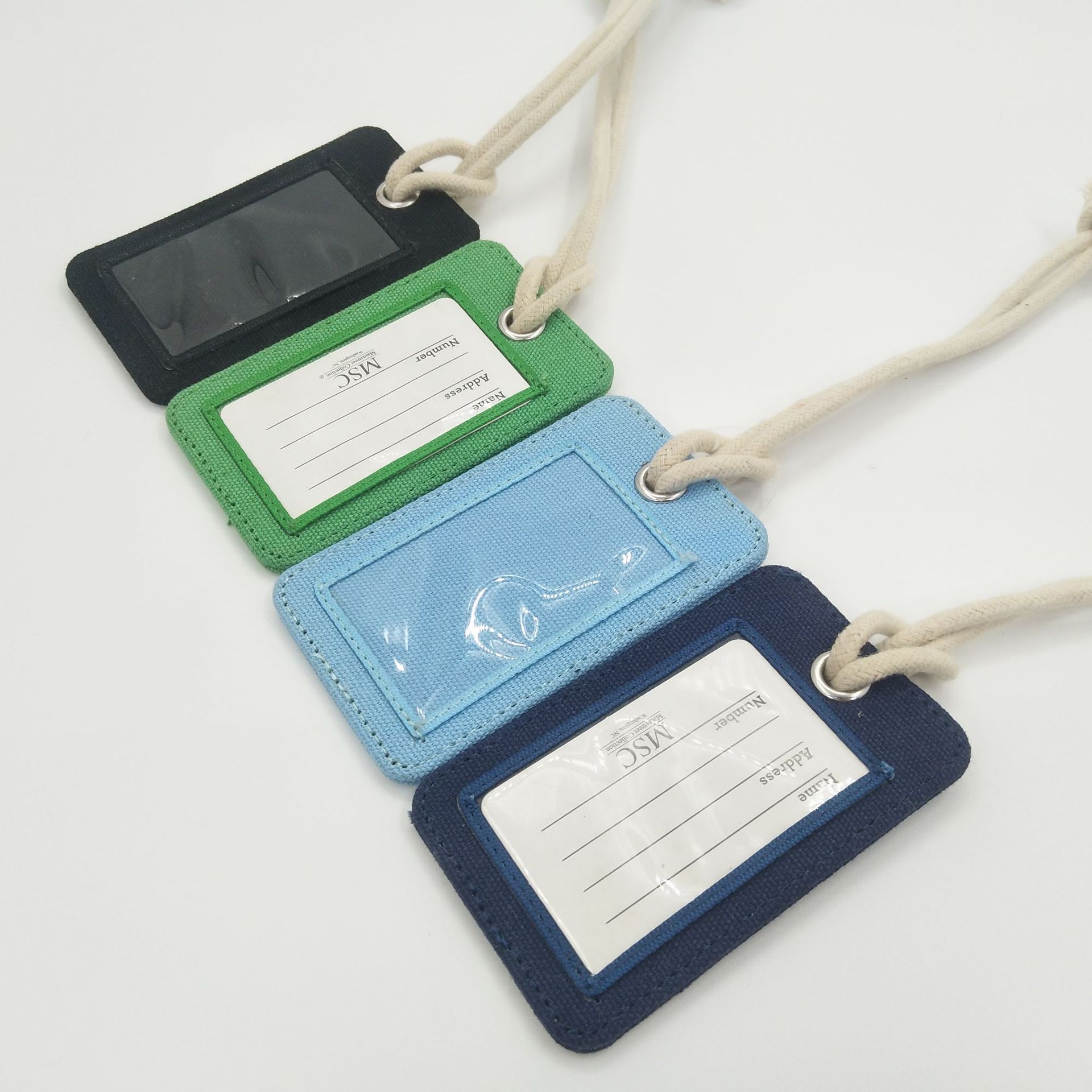 尼龙600d布艺行李牌定做 托运旅行箱布料吊牌 飞机行李箱布标识牌