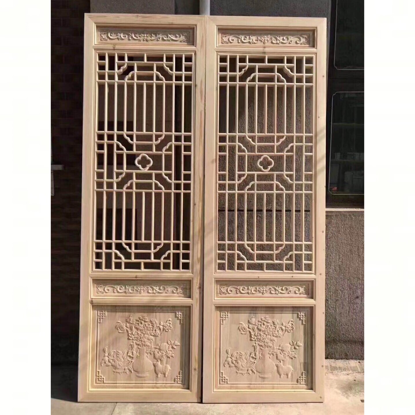 0成交2850平方米源头厂货实木花格仿古门窗 厂家直供制作 中式格栅