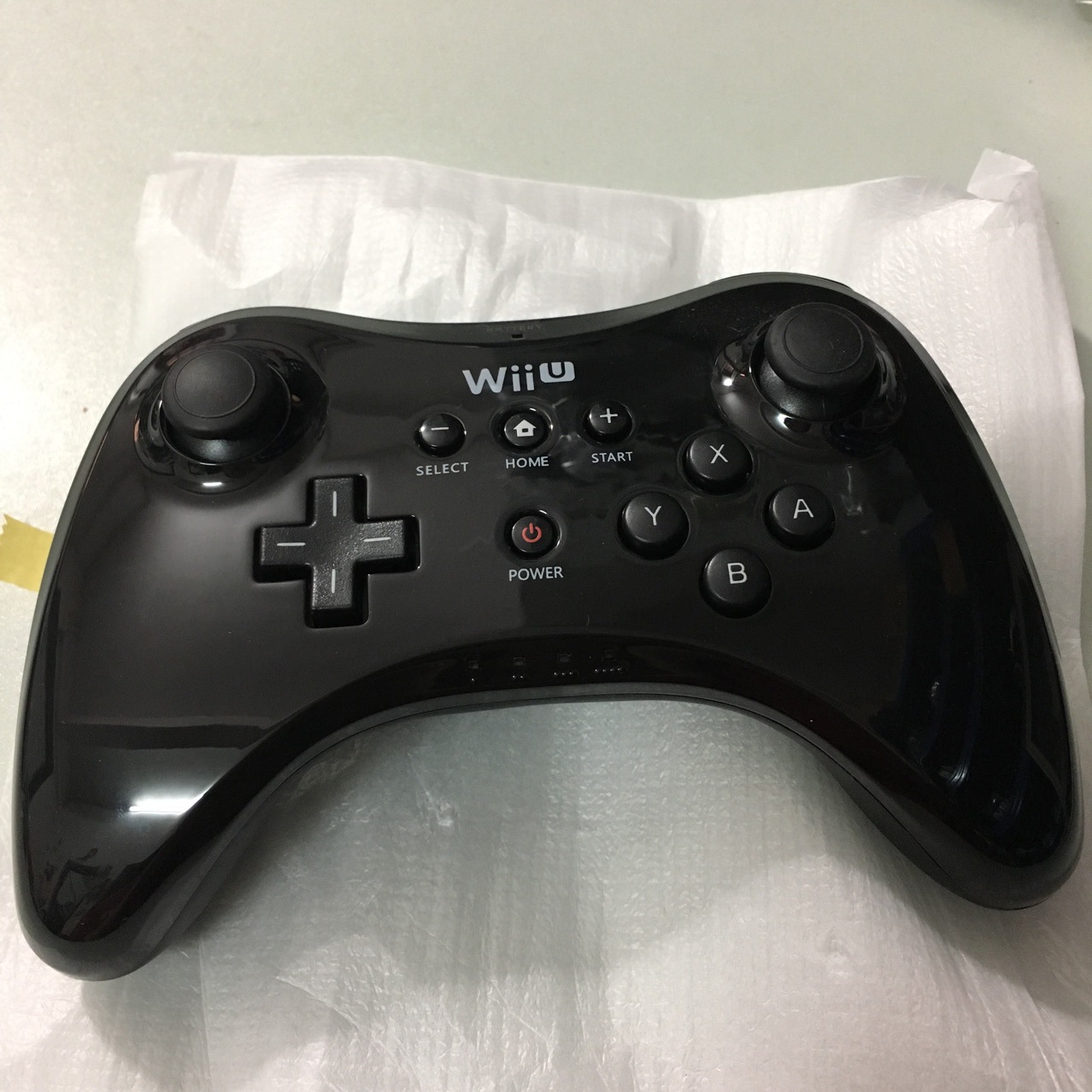 任天堂wiiu经典por手柄牛角手柄 游戏无线震动手柄 裸装 送数据线