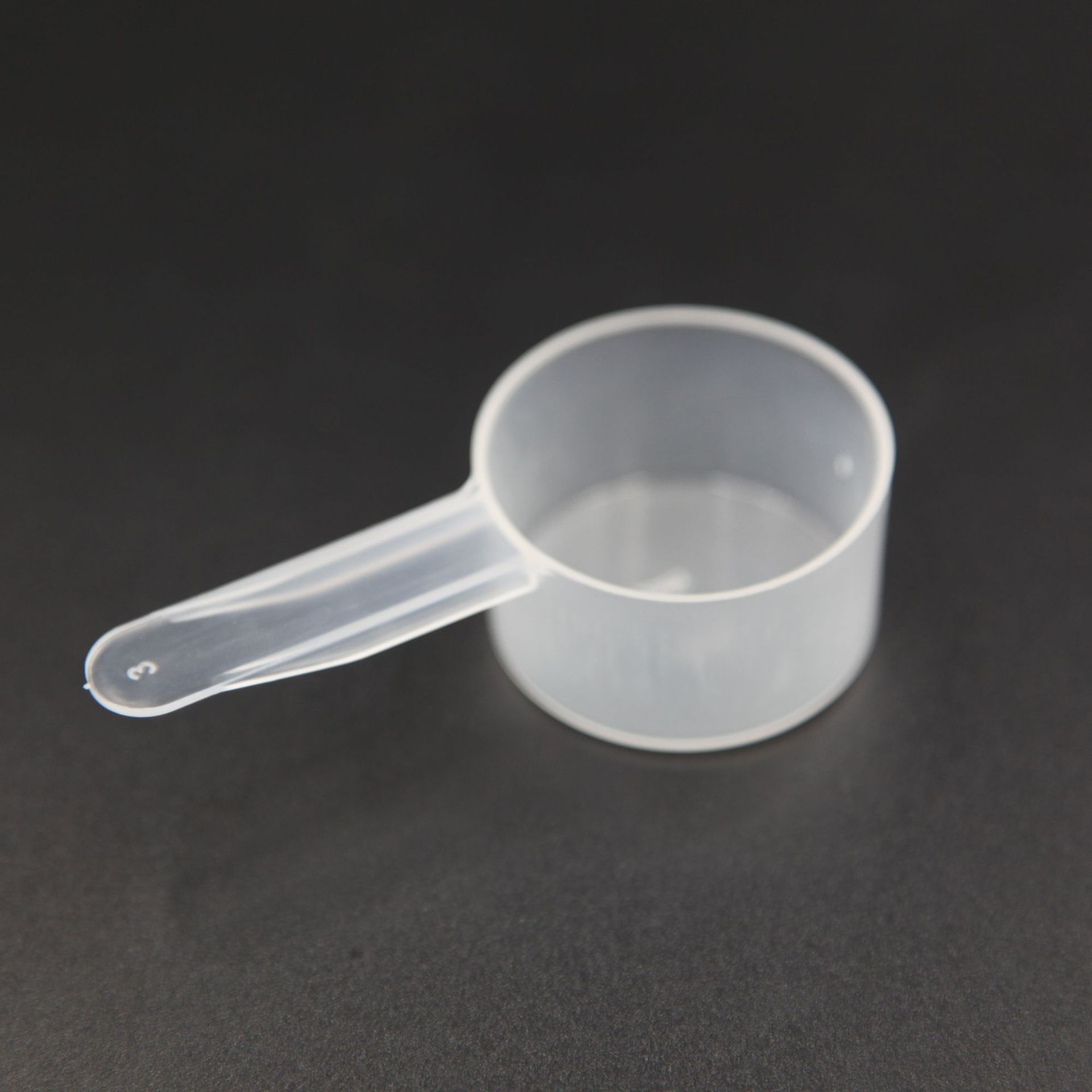 25ml 平底塑料勺 粉剂勺液体等 带刻度食品级圆形塑料勺