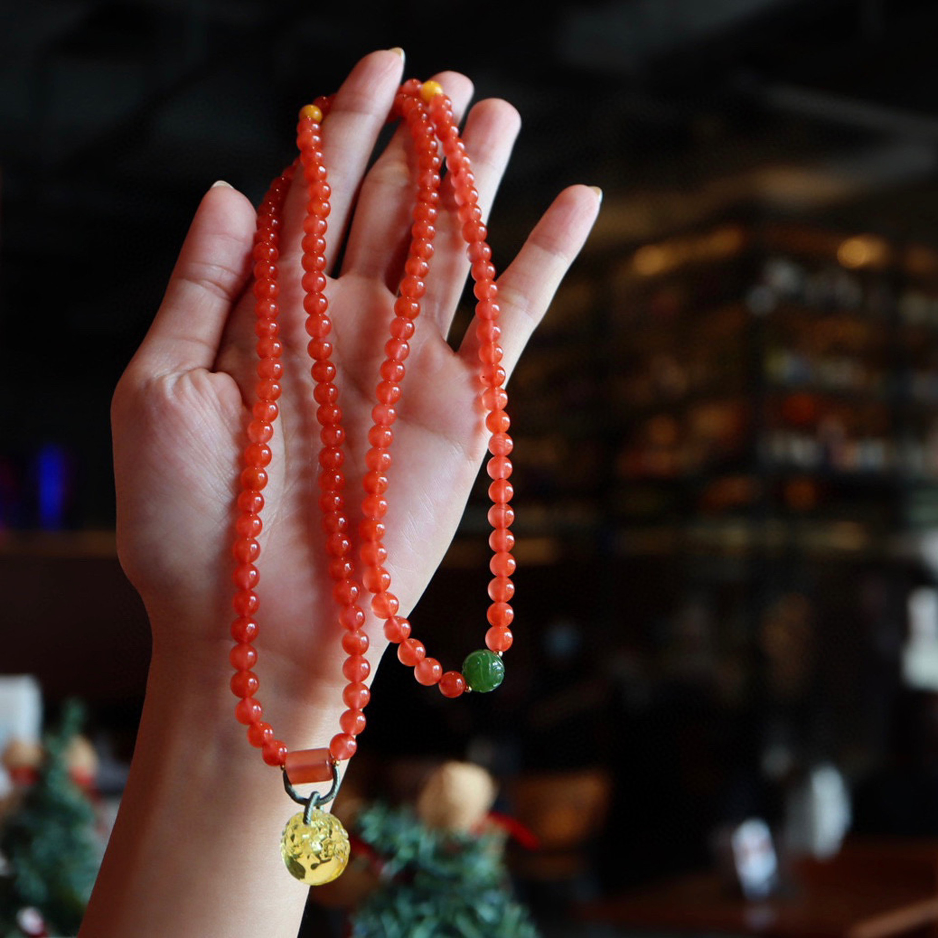 天然川料南红樱桃红5.