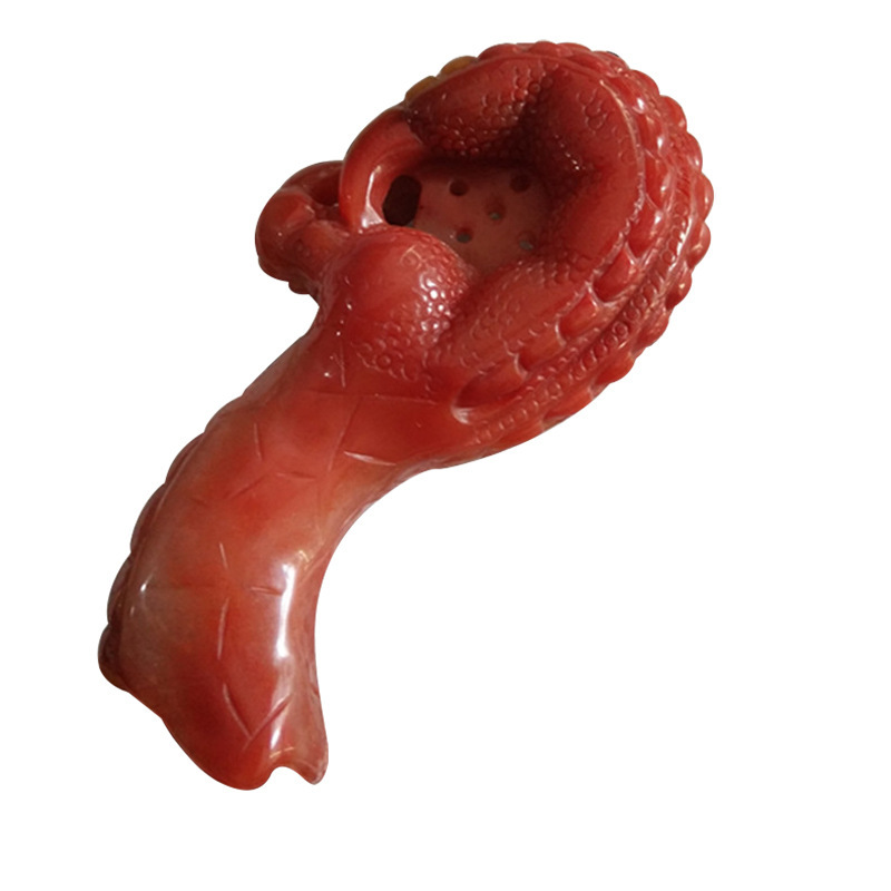 a货黄龙玉手玩件手工雕琢红龙玉凤爪鸡爪时尚手把件礼品腾冲御鑫