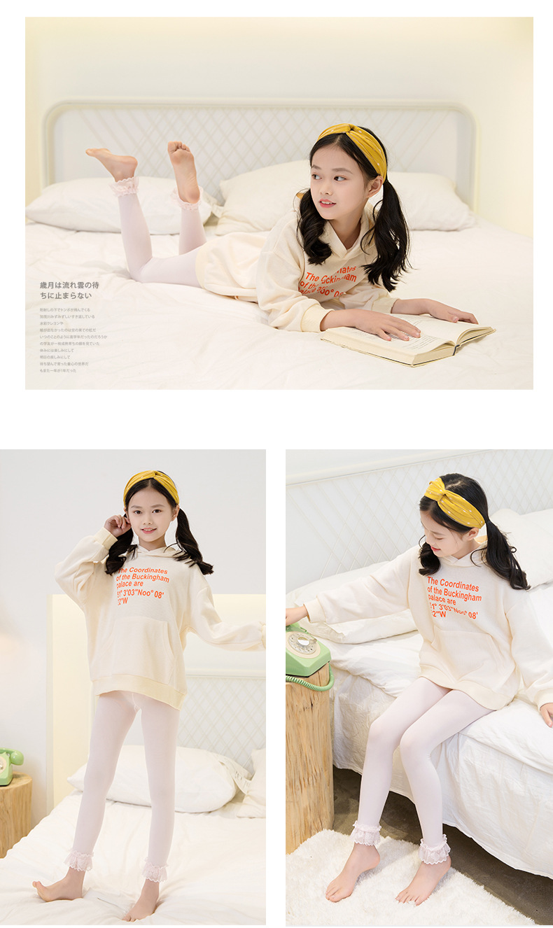 夏季儿童连裤袜抗起球天鹅绒九分裤丝袜女童白色舞蹈袜宝宝打底裤