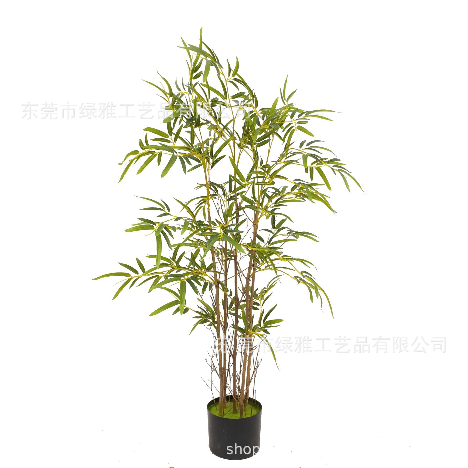 仿真竹子盆栽样板房中式禅意风格园林景观室内装饰落地绿植盆栽