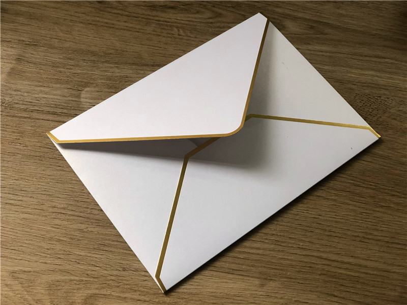 加厚烫金边信封长方形请柬 邀请函 贺卡珠光纸信封 可定制