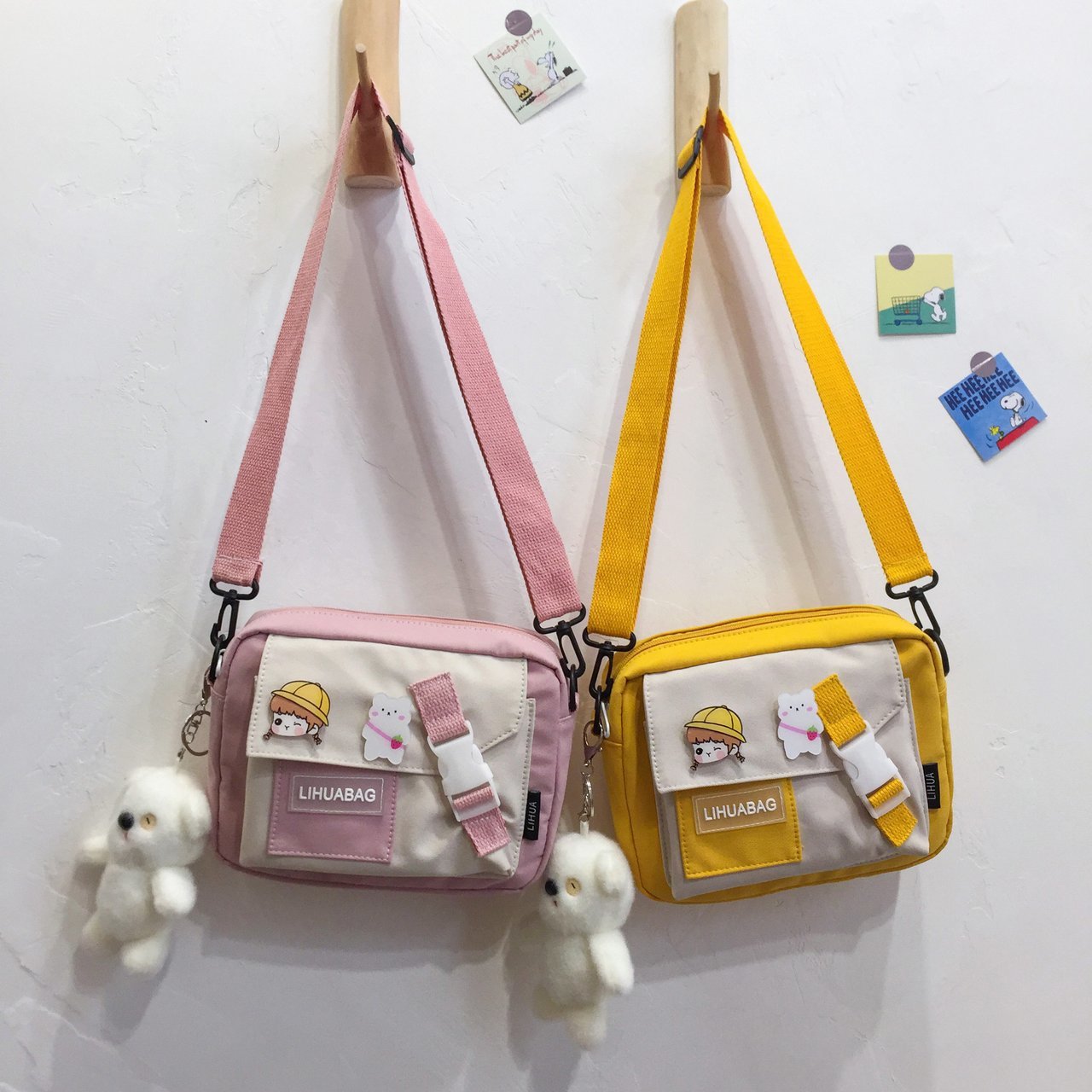 日系单肩包少女斜挎包包女2021新款潮流学生ins尼龙帆布小挎包