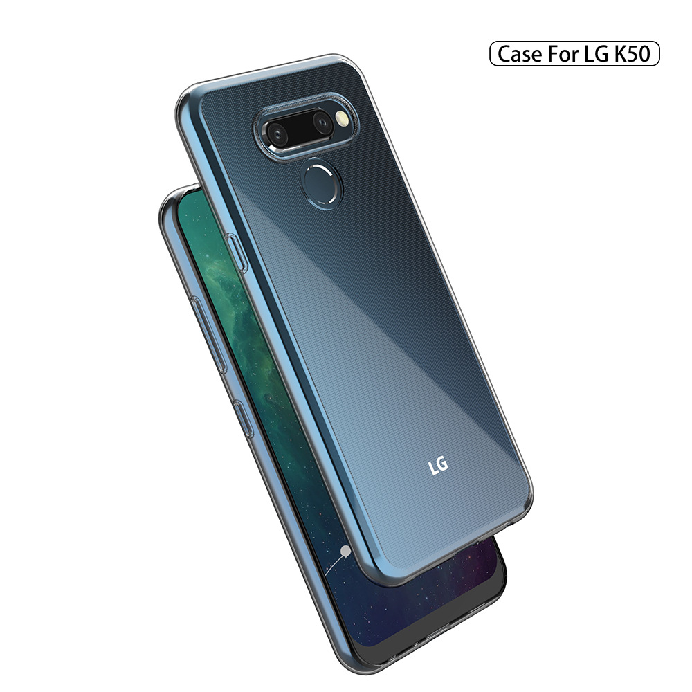 适用lg k50超薄tpu手机保护壳 清水套防摔壳批发 贴皮素材外壳k50