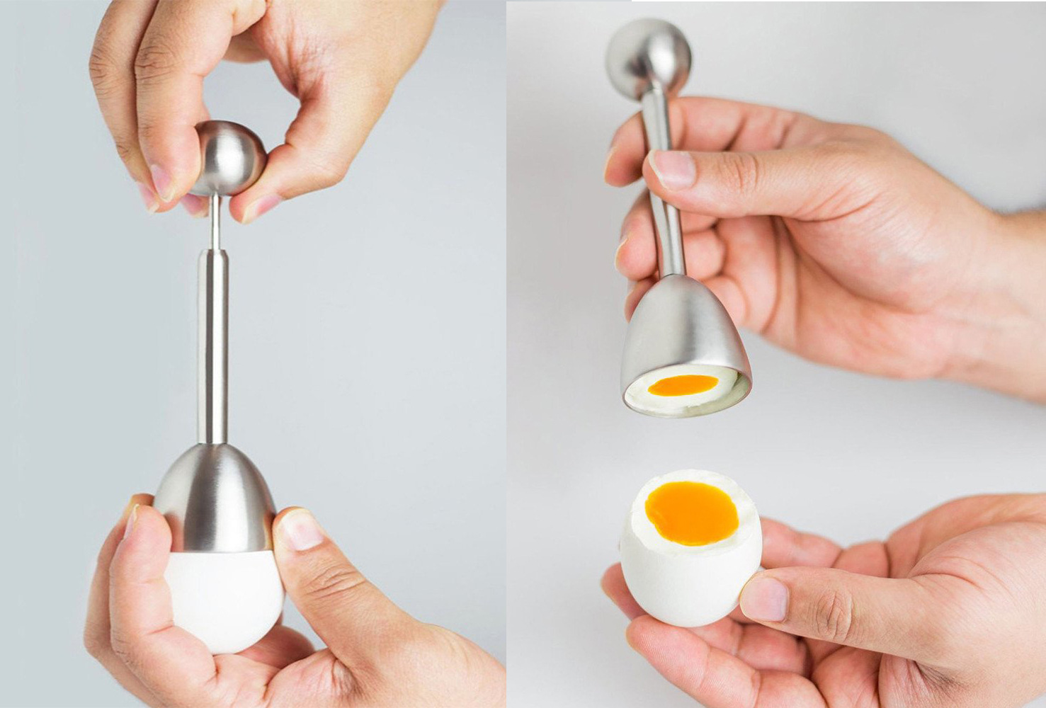 304不锈钢开蛋器鸡蛋开壳创意蛋壳切割器 弹簧开蛋器