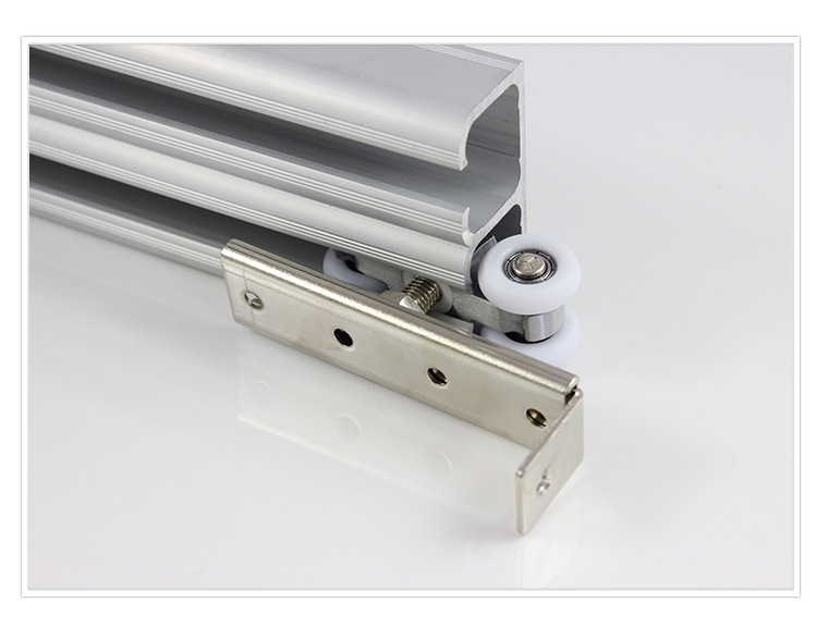 加厚静音重型移门双轨道吊轨玻璃趟门轮推拉上滑道滑槽滑轮吊轮门