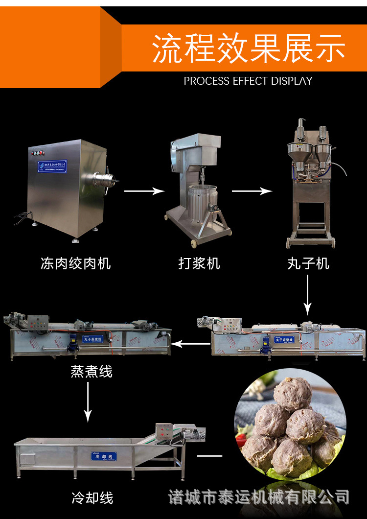 牛肉丸生产线 鱼丸全套加工设备 鸡肉丸子生产设备 贡丸加工机器