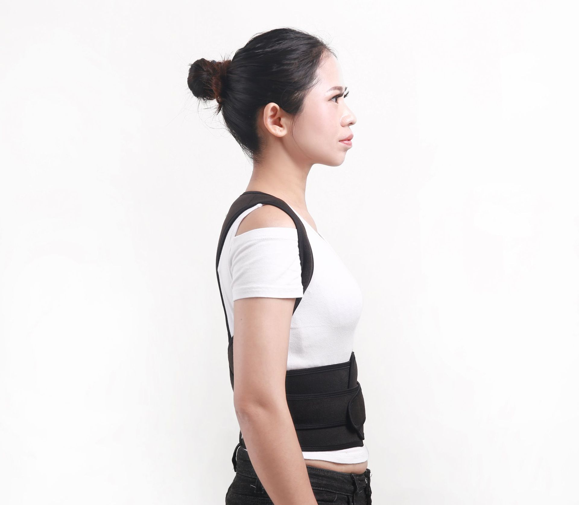 现货背部支撑矫正带学生防驼背坐姿纠正背部脊柱侧弯矫姿器男女款