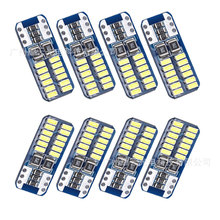 汽车led T10示宽灯牌照灯示廊灯3014 24smd 解码双面高亮led小灯