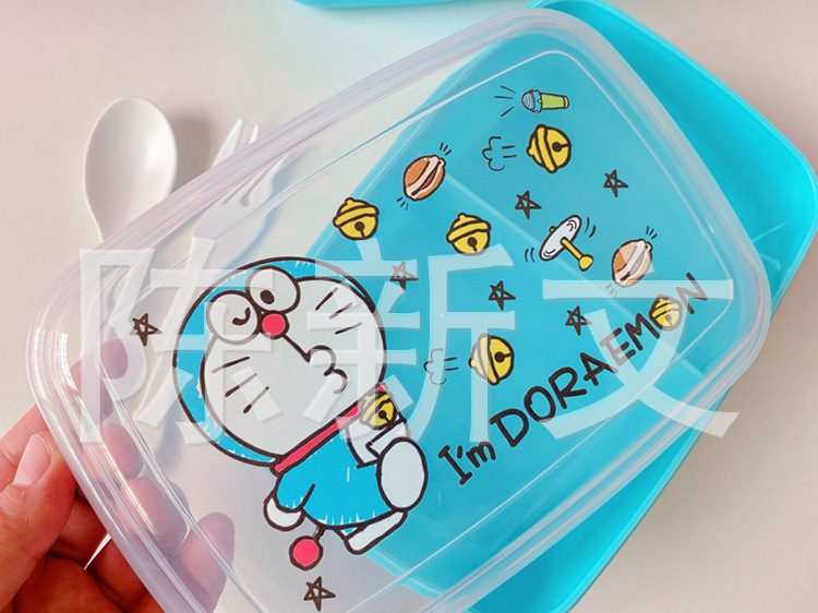 卡通保鲜盒 角落生物学生塑料餐盒 儿童成人便当盒可微波加热饭盒