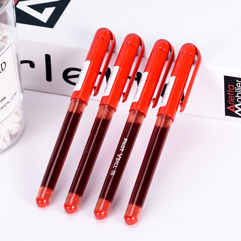 百乐lve-10ef中性笔直液式走珠笔0.5mm子弹头水性签字笔日本pilot