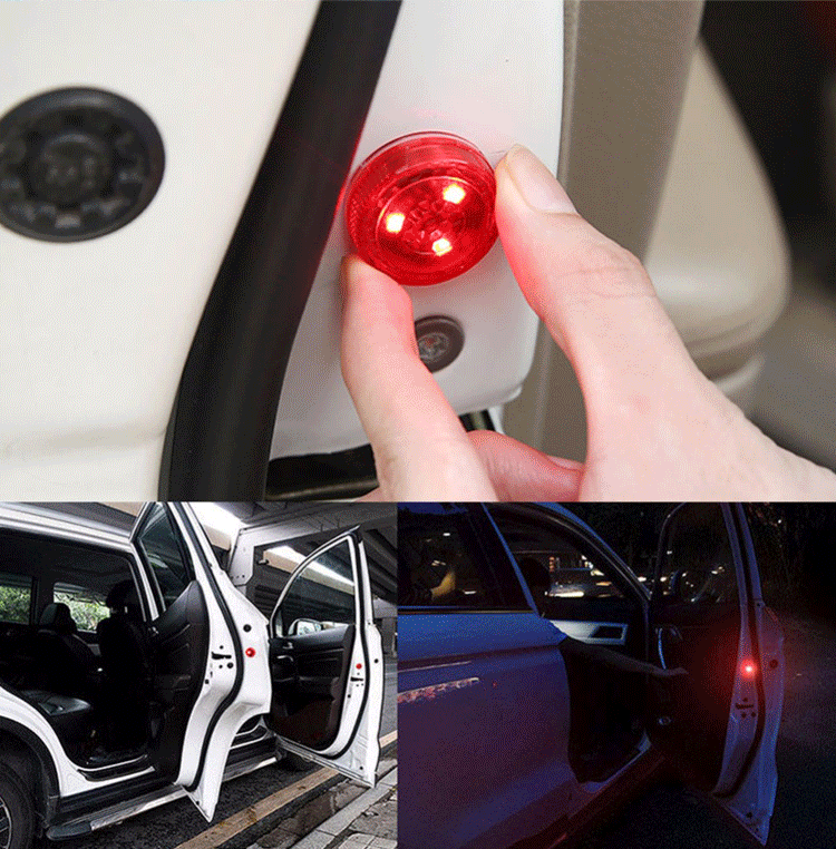 厂家直销汽车车门防撞灯 led装饰灯免改装无线防追尾闪防撞感应灯