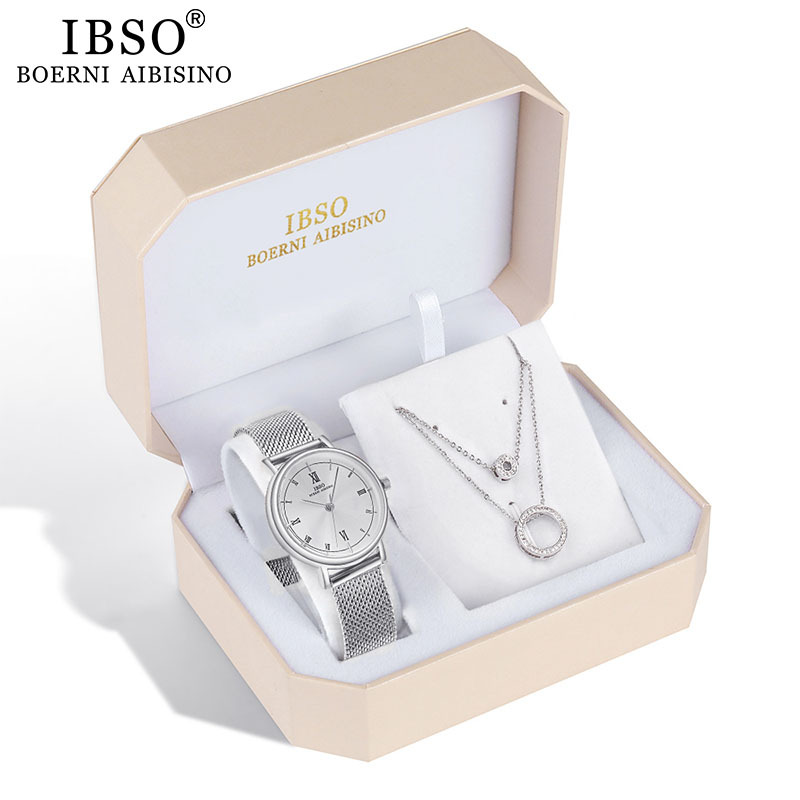 Ibso2022 Best-Seller on Douyin Temperament Wild Necklace Women's Watch Set Source Factory