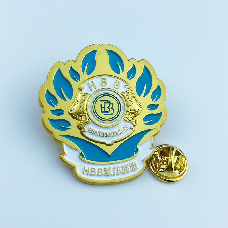 厂家制作金属徽章 创意logo烤漆胸章 校徽胸牌胸针制作