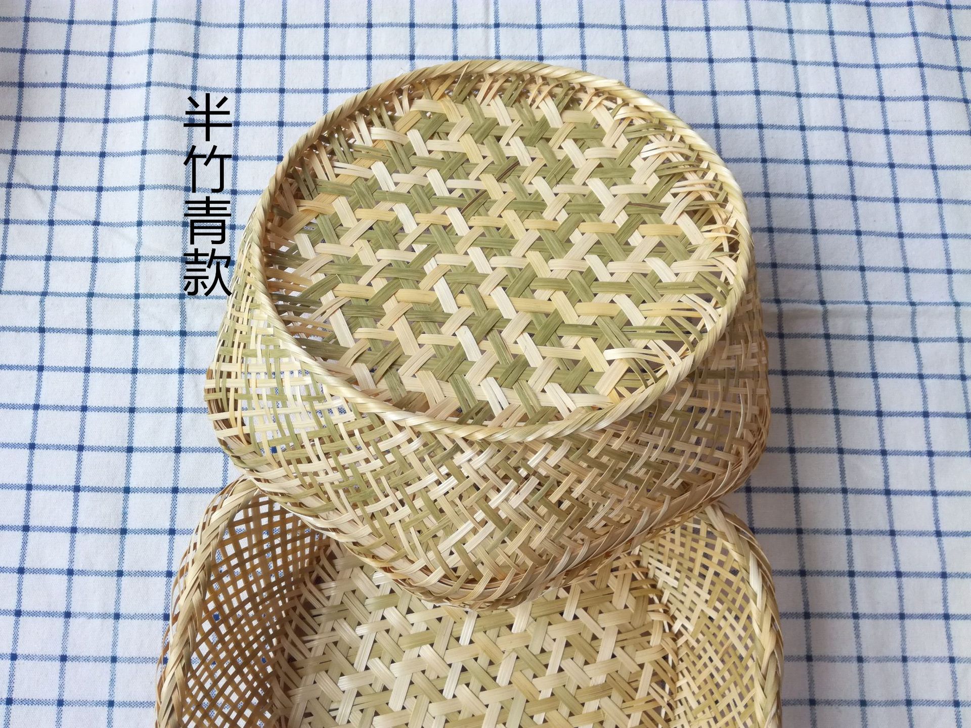 地摊竹篮编织六角形果盘竹筐家居洗菜篮新款跨境供应