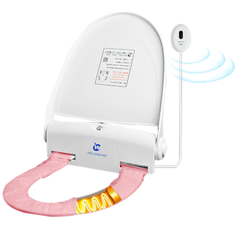 自动换套马桶盖电动纸薄膜转转垫智能感应一次性卫洁塑料坐垫
