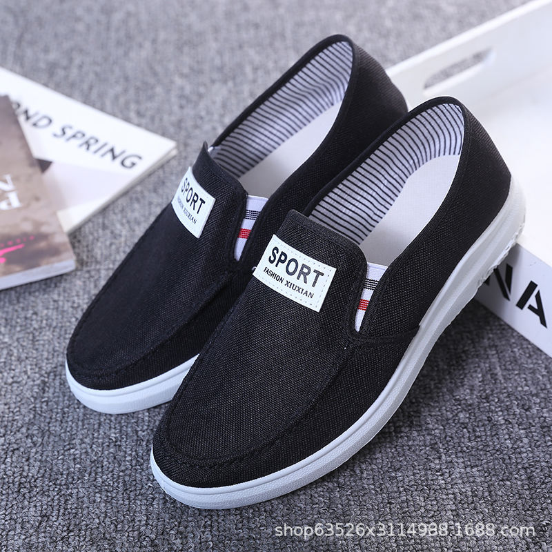 Add a Custom Canvas Shoes Student Shoes Slip-on Cloth Shoes