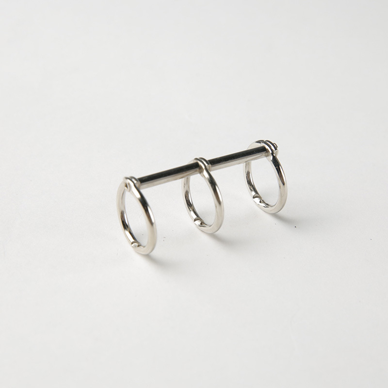 厂家五金供应金属银色三连圈书圈卡圈内径16.25mm三环装订圈卡环