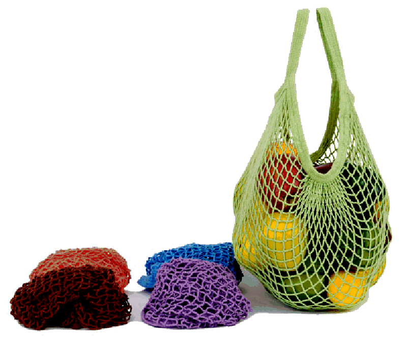 厂家现货供应丙纶手工编织网兜 涤纶网眼袋 环保购物袋 棉网兜