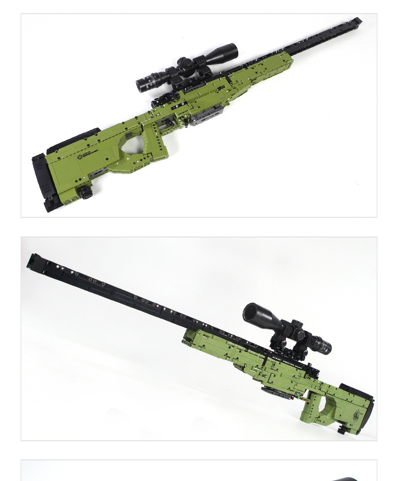 星堡awm狙击枪温彻斯特散弹枪男孩拼装积木枪玩具xb24001儿童玩具