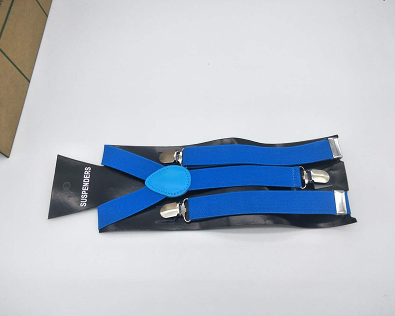 Candy Color Trendy Three-Clip Strap Unisex Monochrome Stretch Strap Clip Suit Pants Strap Elastic Suspenders Trendy