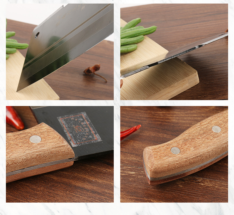 厂家直发双刃桑刀家用菜刀锋利的高碳钢老式切片刀锰钢厨师用