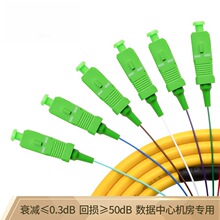 包邮SC/APC-FC/APC 12芯电信级单模光纤跳线尾纤 12芯束状尾法兰