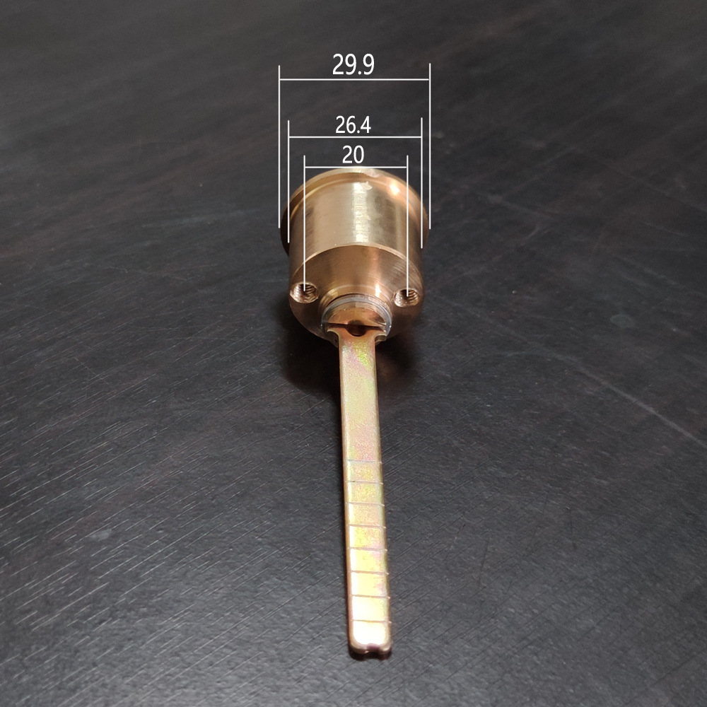 【厂家供应】月牙电控锁锁芯 实心全铜锁芯 偏芯防盗门锁芯