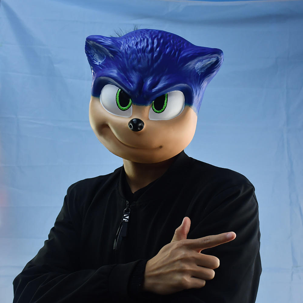 万圣节小刺猬索尼克面具 超音速小子超音鼠超级索尼克乳胶头套