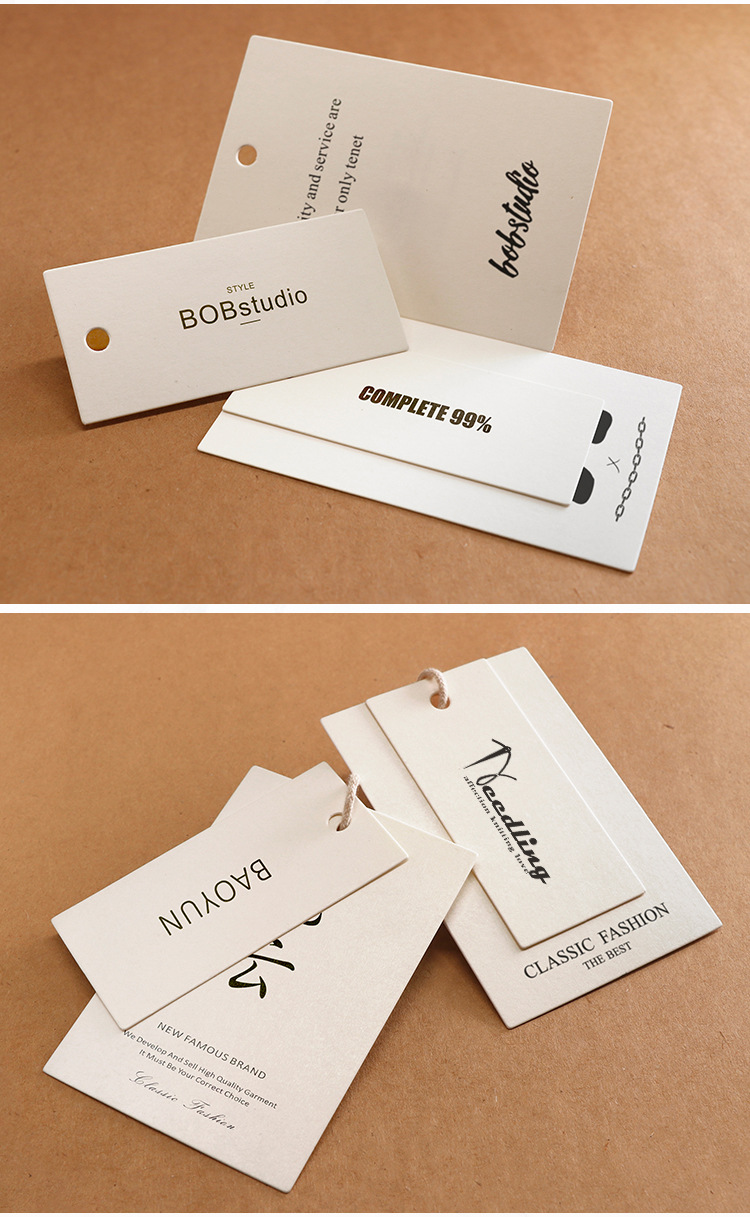 女装吊牌定做小清新服装店价格标签纸印刷衣服商标logo免费设计