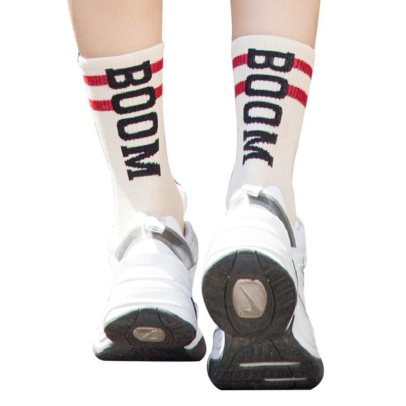 Cyber Celebrity Socks European and American Street Hip Hop Tube Socks Japanese Style Alphabet Sports Stockings