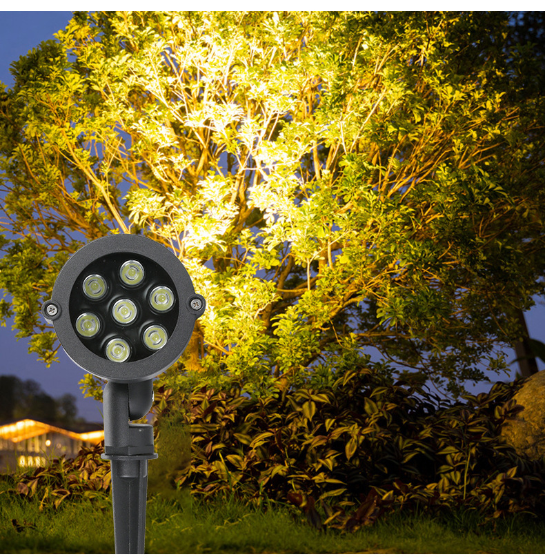 led户外防水射灯室外门头广告投射树灯景观绿化草坪照树插地灯
