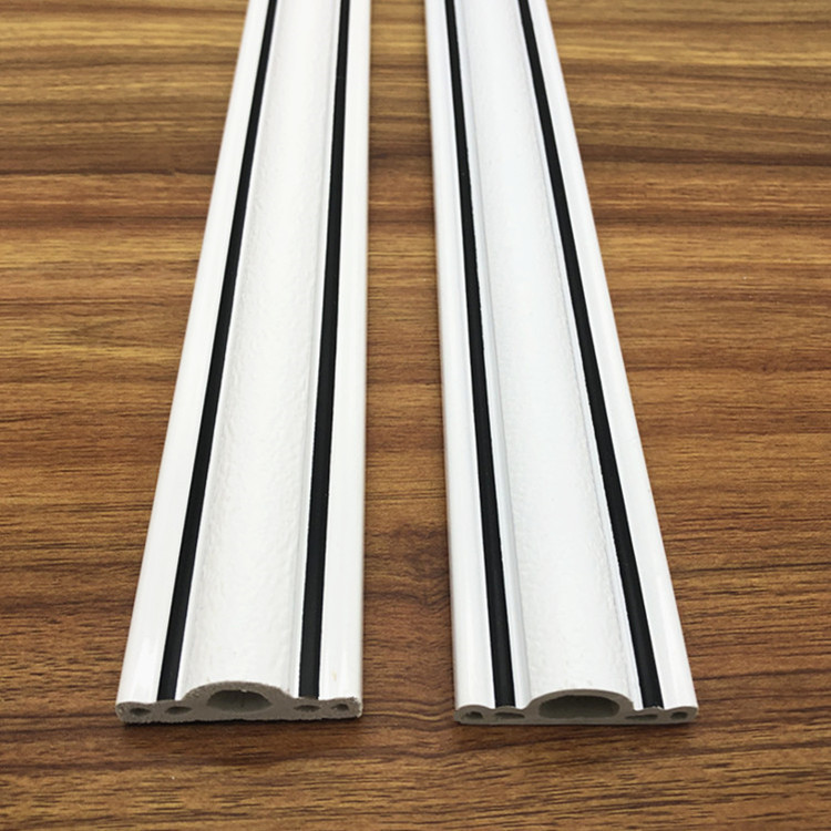 pvc软包装饰线条4cm半圆平板腰线背景墙边框皮雕双色造型收压边线