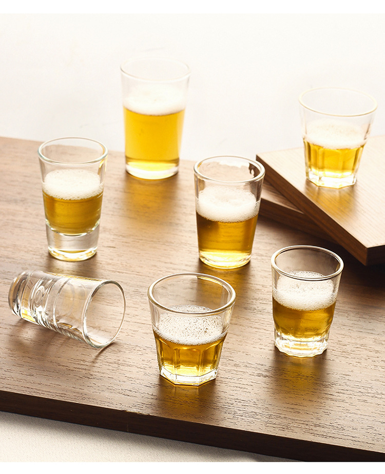 厂家批发 小号白酒杯玻璃小酒杯2两喝酒杯子 酒吧啤酒子弹杯套装