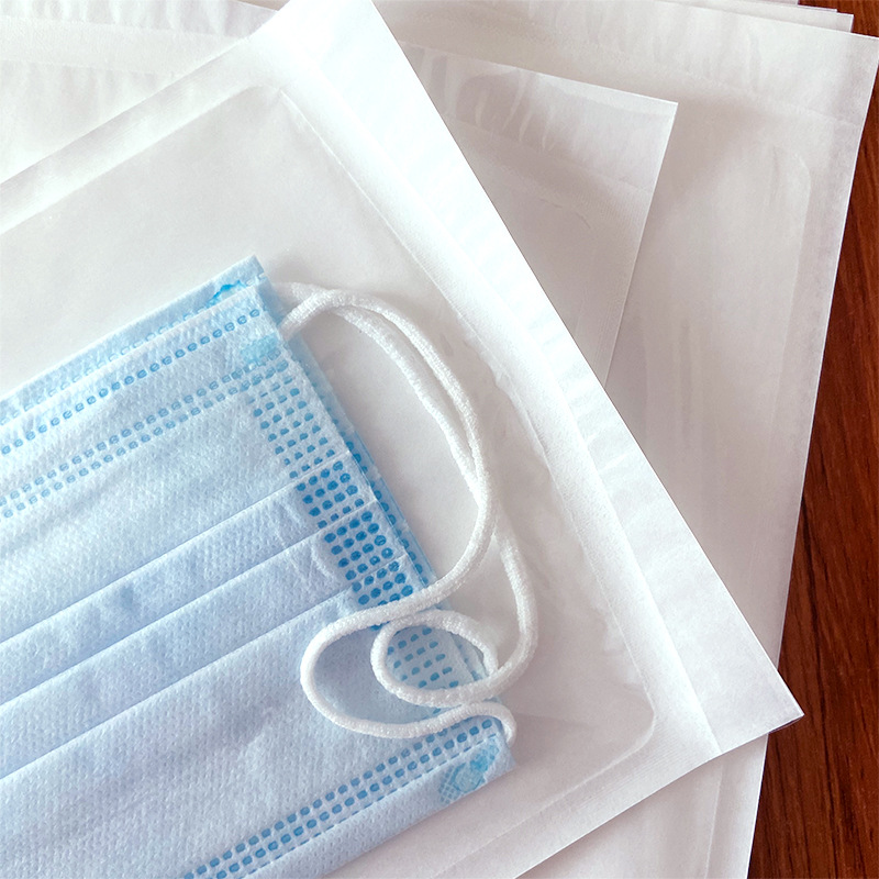 现货透析纸口罩包装袋一次性独立包装民用防护透明纸塑透明口罩袋